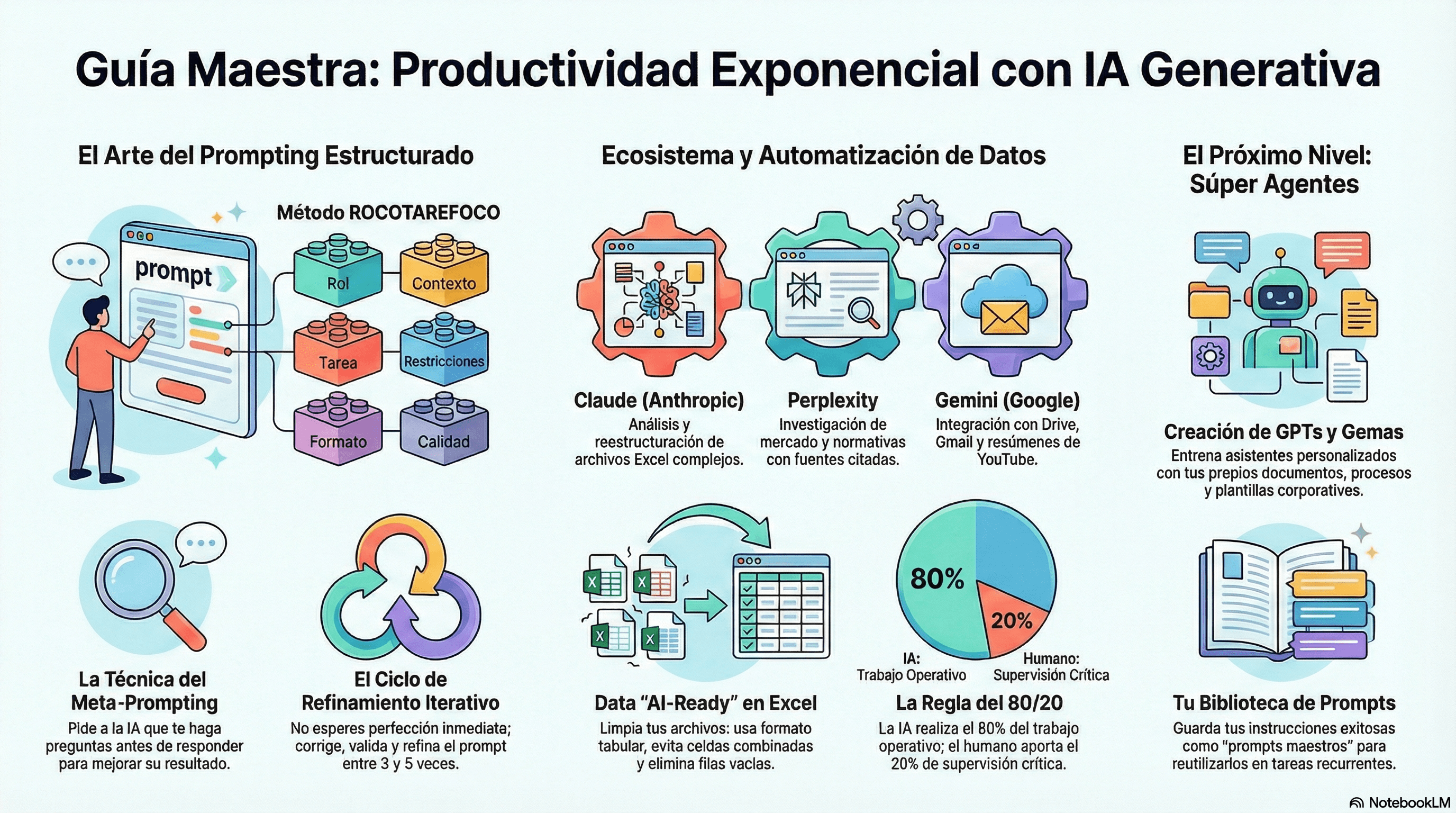 Guía maestra: productividad exponencial con IA generativa